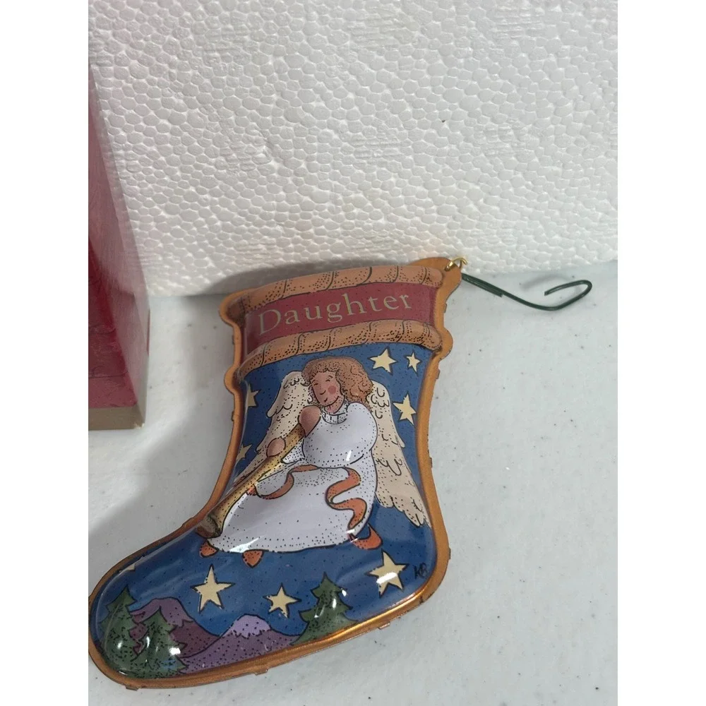 Hallmark Keepsake Ornament Daughter‎ Pressed Tin Dated 1997 Christmas Stocking